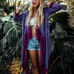 Life Clothing Co Purple Lily Cardigan kimono